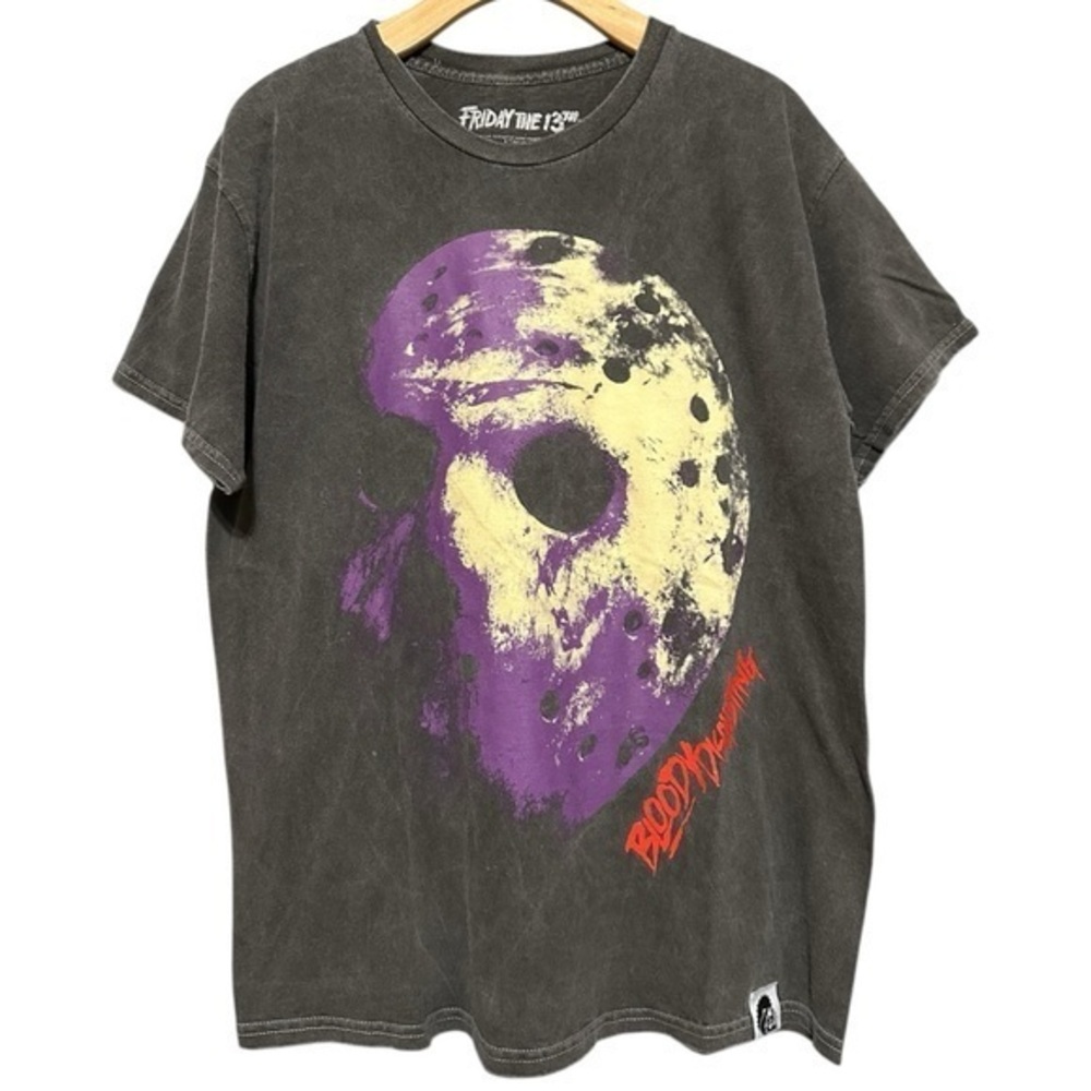 Friday the 13th Men’s Size L Black Bloody Jason Mask T-Shirt